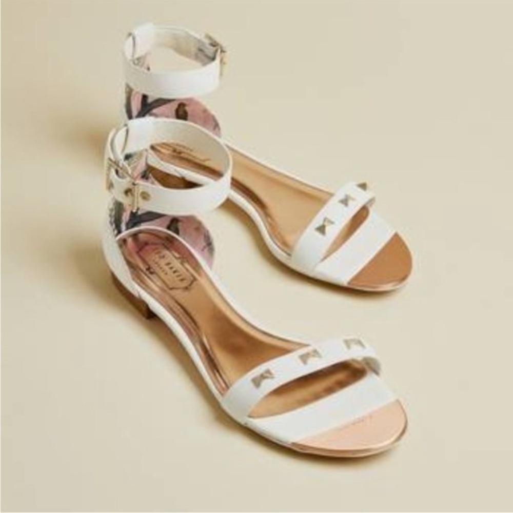 Ted Baker Ovey Studded bow leather sandals